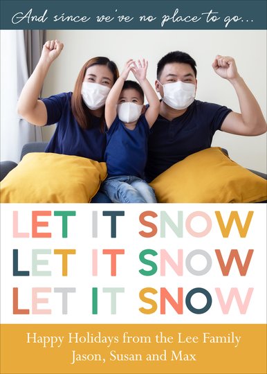 Let It Snow Flat Holiday Photo Cards